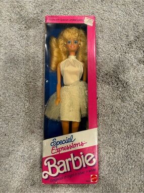 Barbie Special Expressions Barbie in White Party Dress